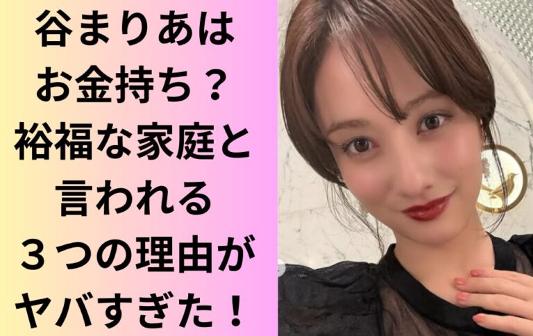 谷まりあはお金持ち?裕福な家庭と言われる3つの理由がヤバすぎた!
